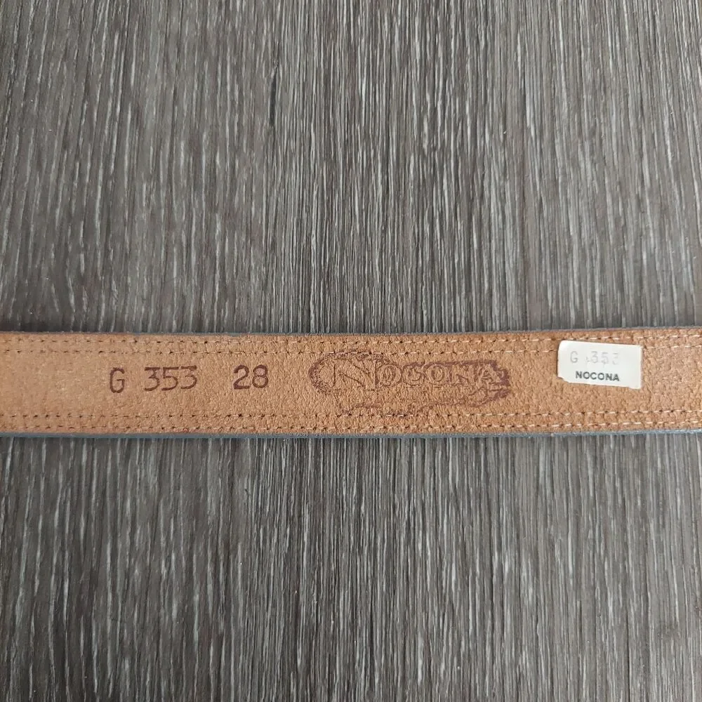 Nocona Gray Leather Belt 28